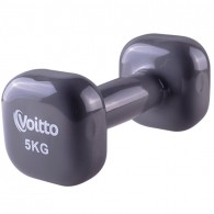 Гантель для фитнеса виниловая квадратная Voitto 5 кг